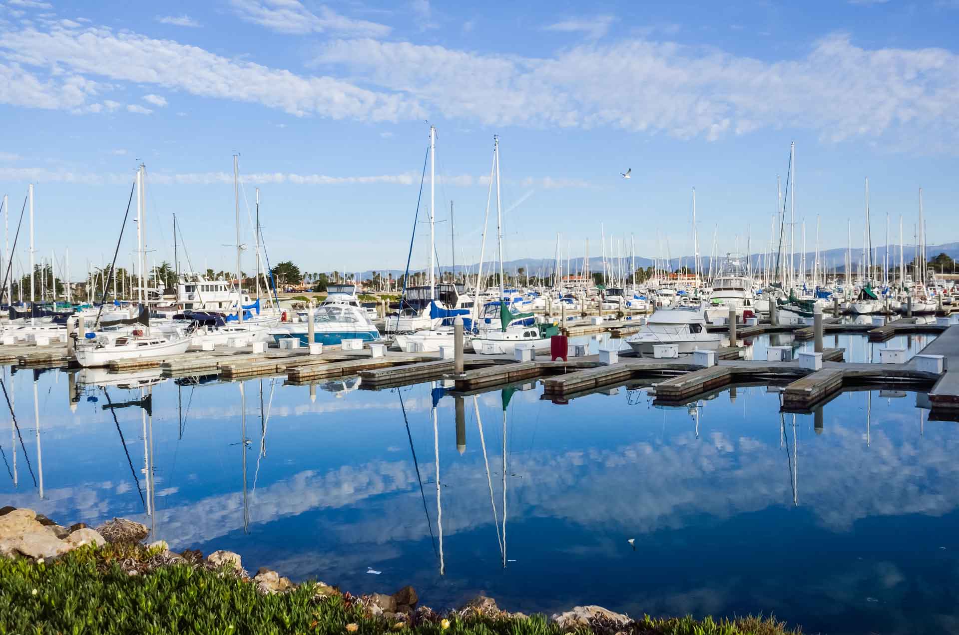 view of harbor from office
